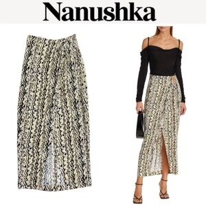 NANUSHKA Solice Printed Midi Wrap Skirt Size XS NWT 495$